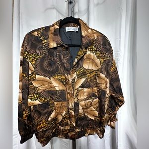 Beautiful Fall Silk “ Adam Douglas “ Button Jacket